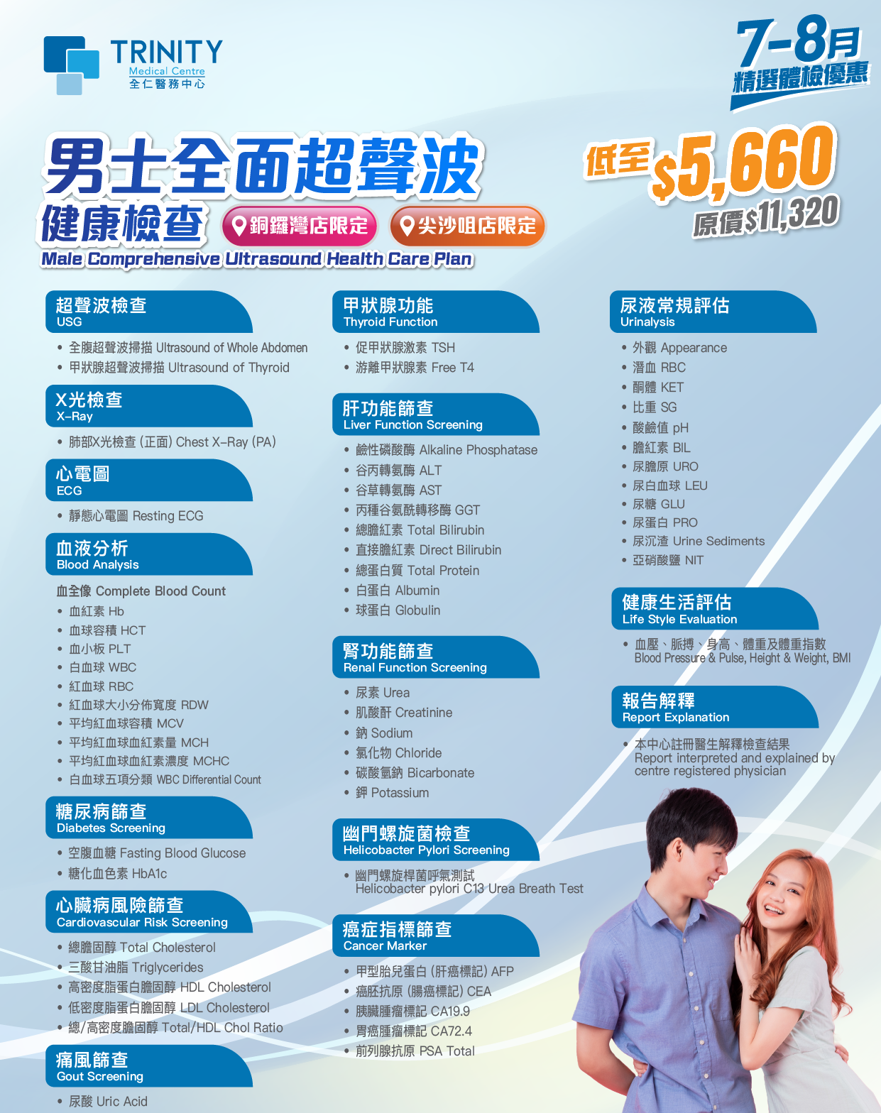 【Jul-Aug Special Offer】 Comprehensive Ultrasound Health Care Plan (Male/Female)