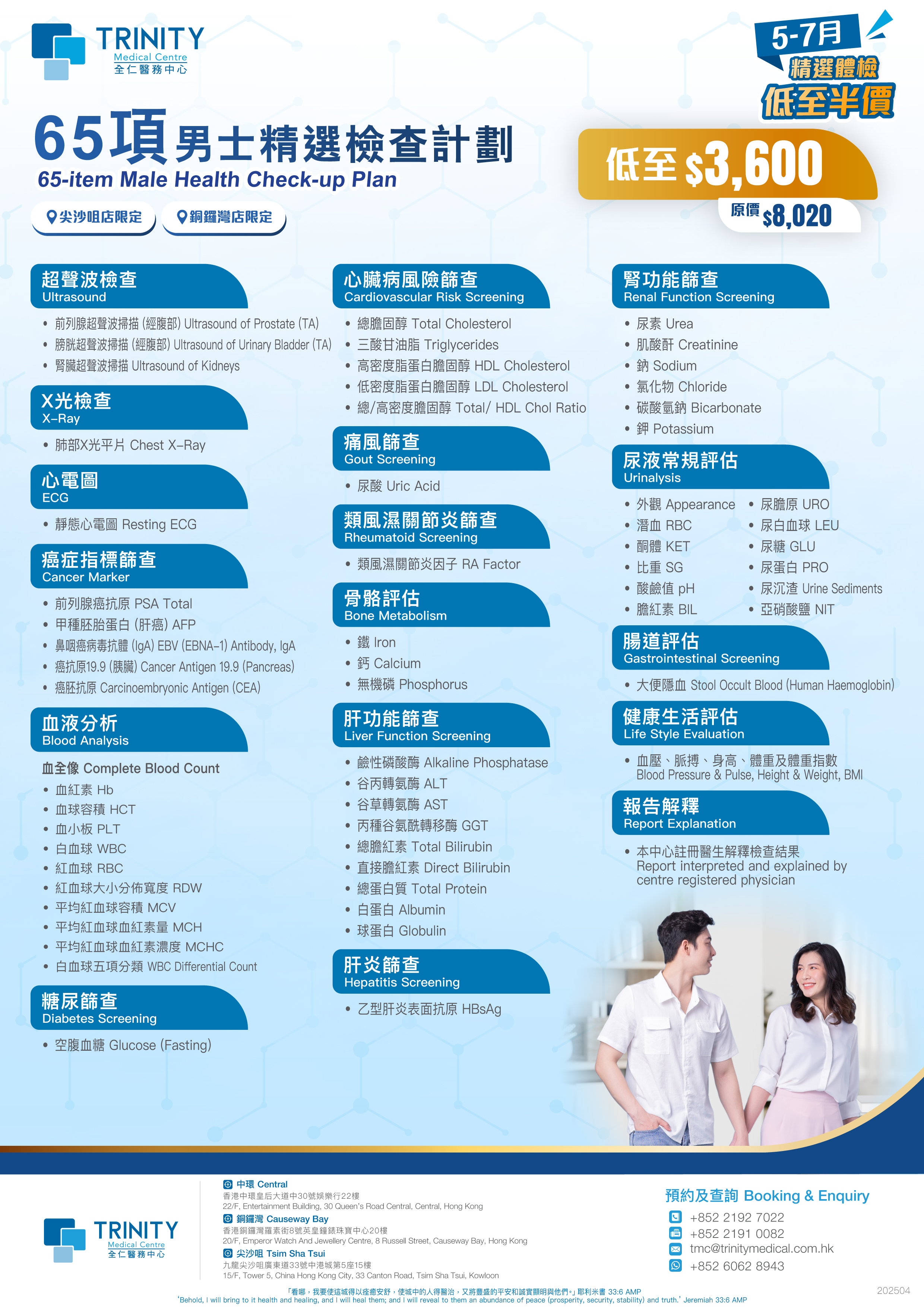 【May-July Offer】65-Item Check-up Plan