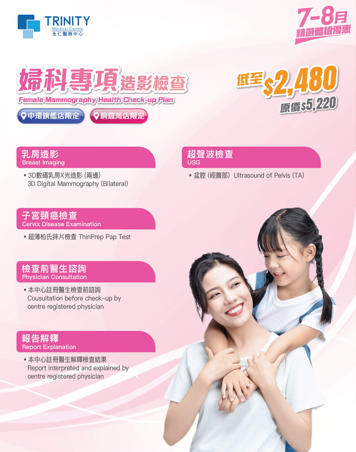 【Jul to Aug Special Offer】Female Mammography Health Check-up Plan
