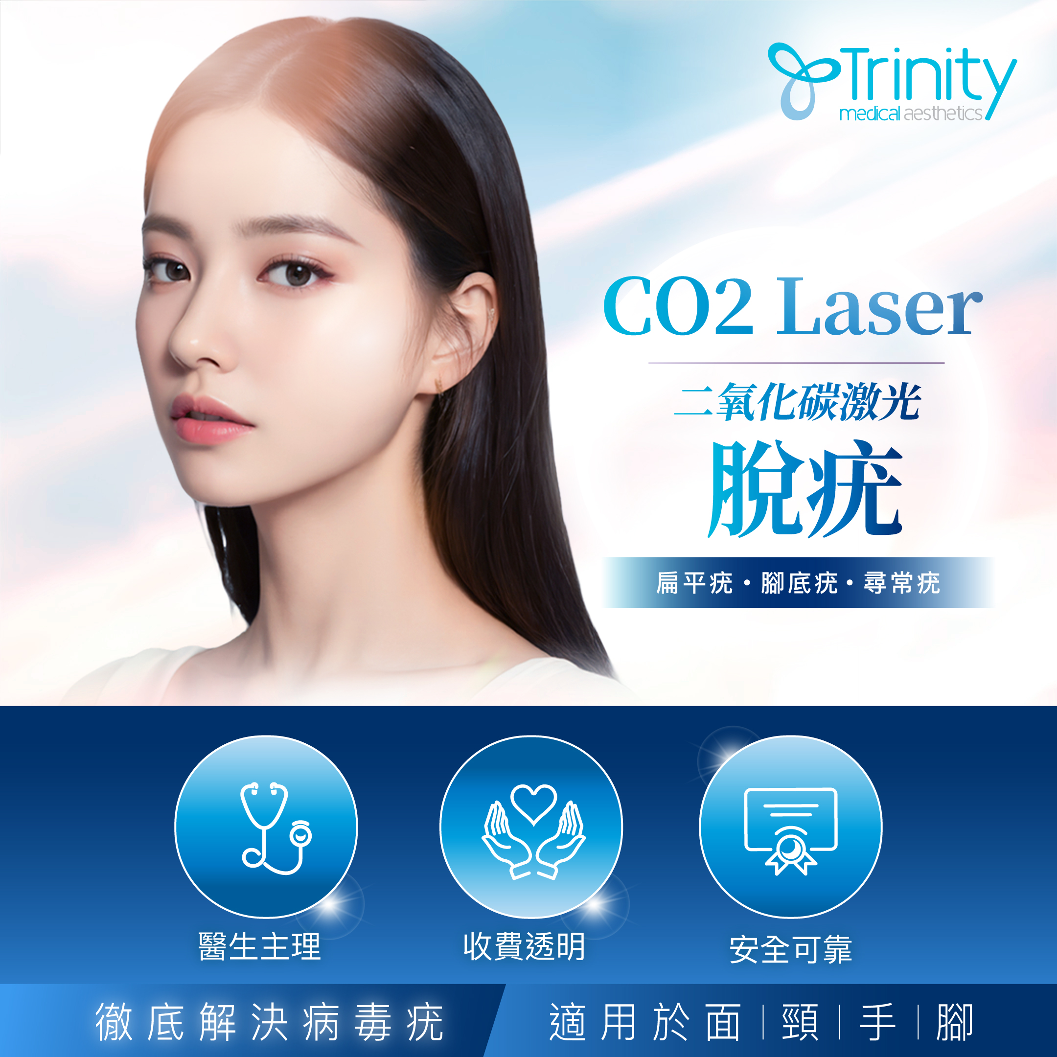 Trinity全仁醫醫生主理專業CO2 Laser脫疣療程