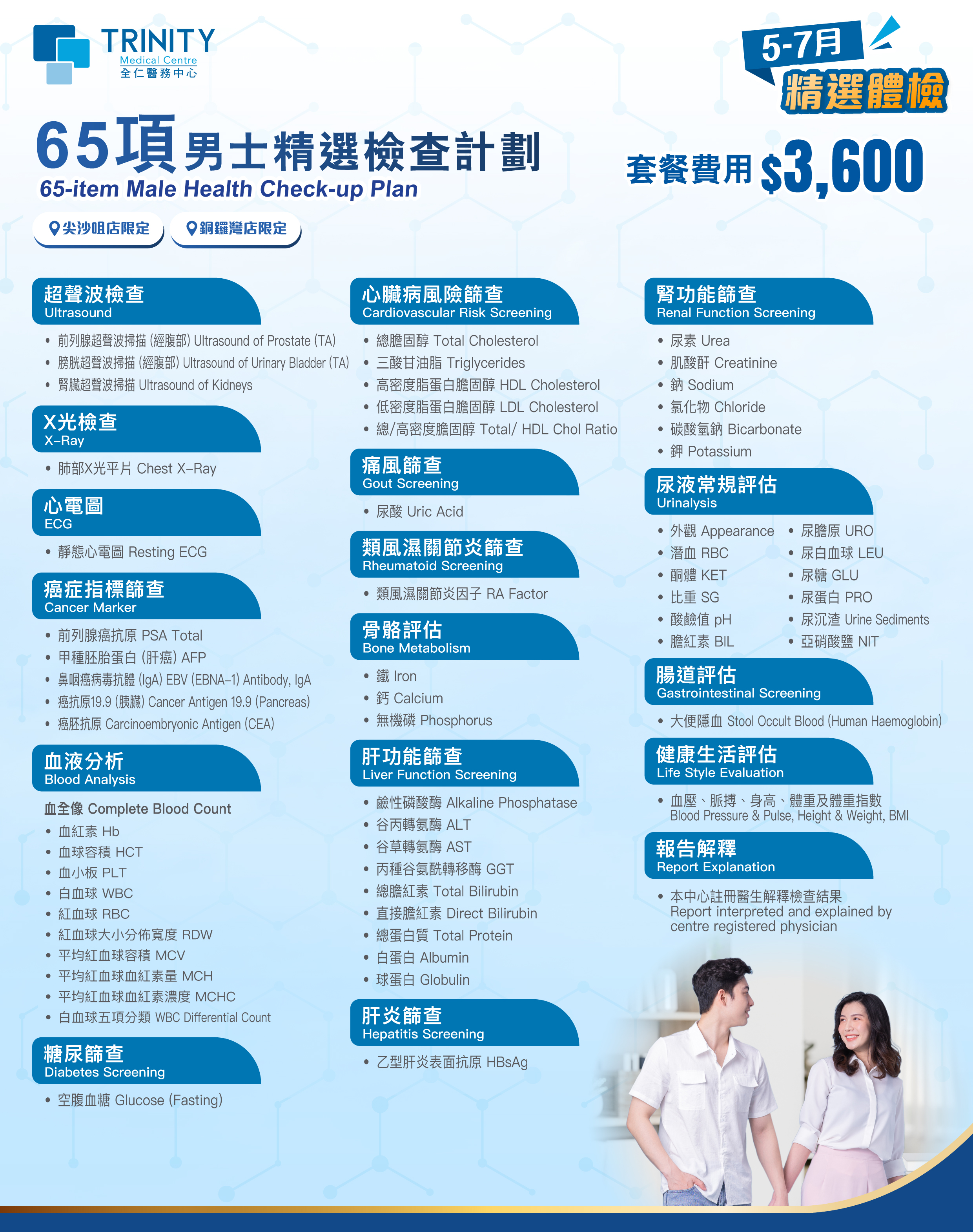 【5-7月優惠】65項精選檢查計劃 【5-7月優惠】65項精選檢查計劃