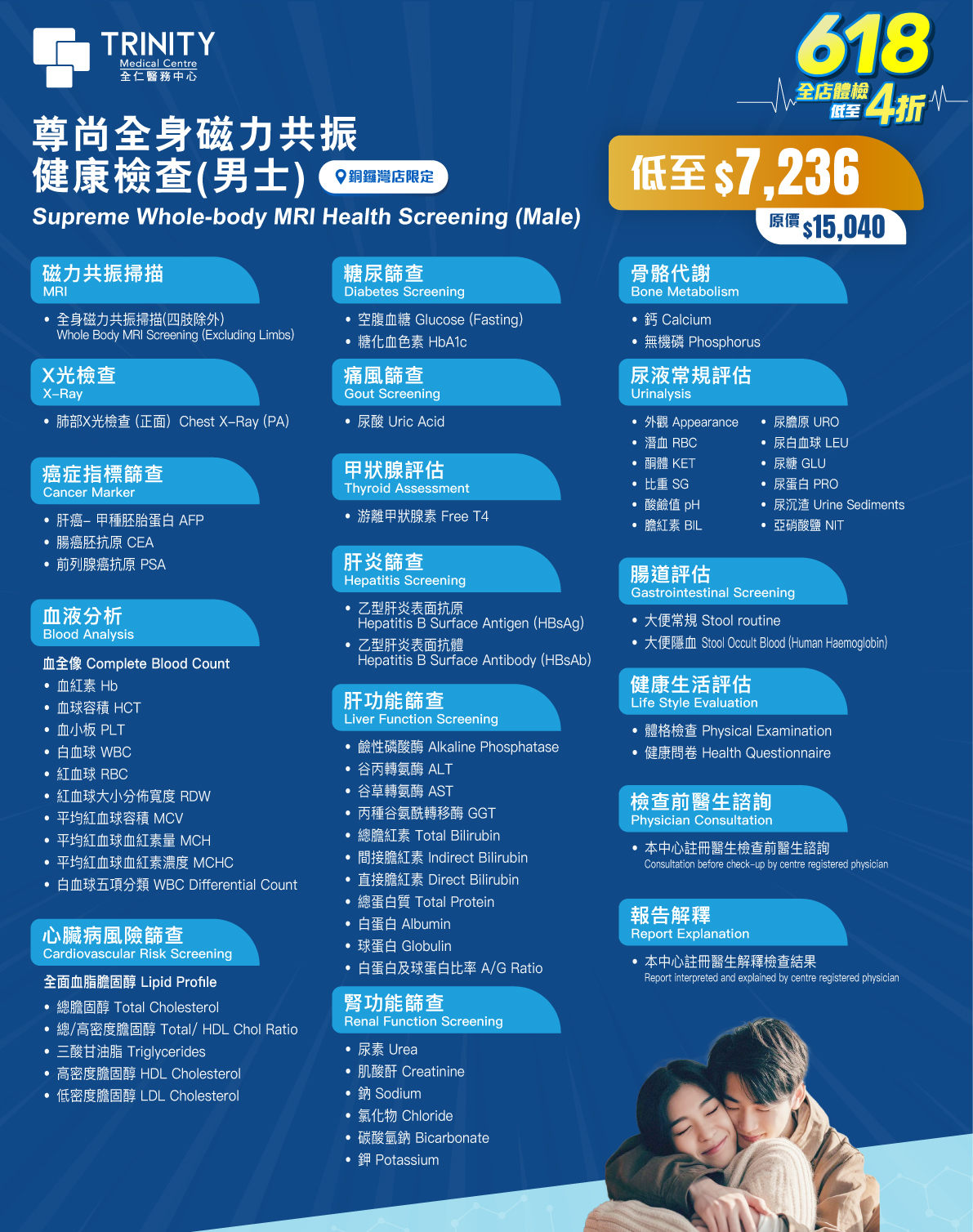 【618年中慶】尊尚全身磁力共振健康檢查 【618年中慶】尊尚全身磁力共振健康檢查