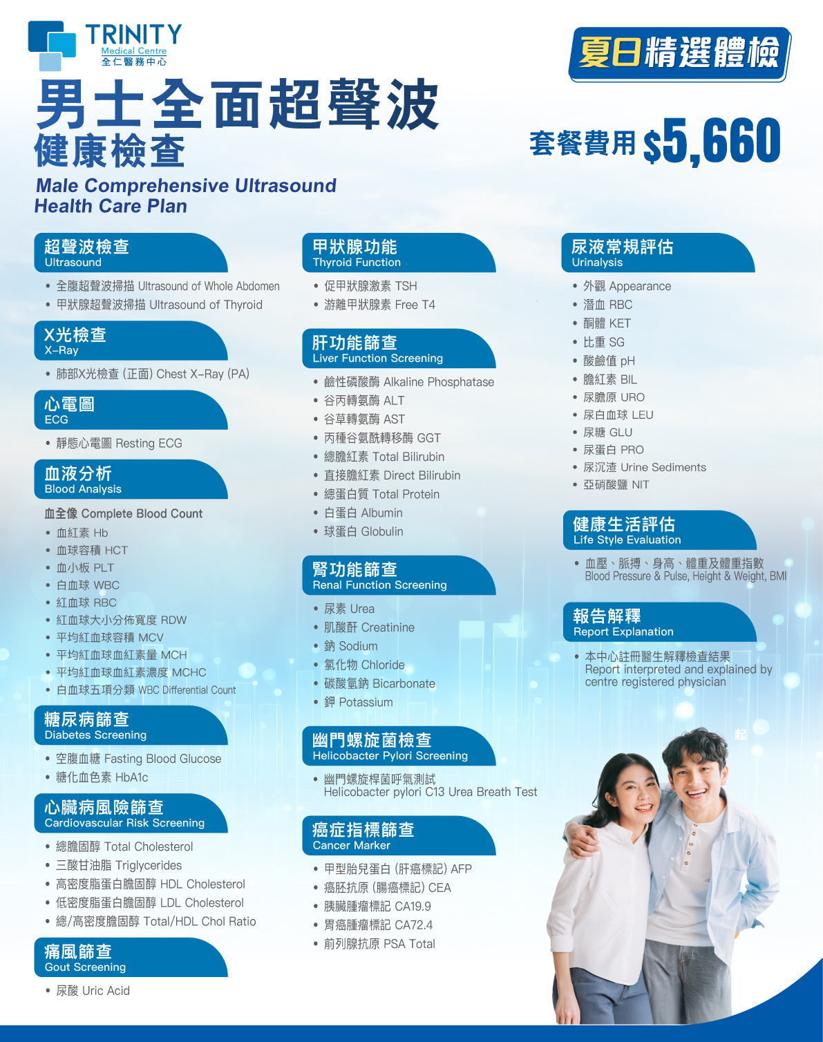【夏日精選】全面超聲波健康檢查 (女士/男士)