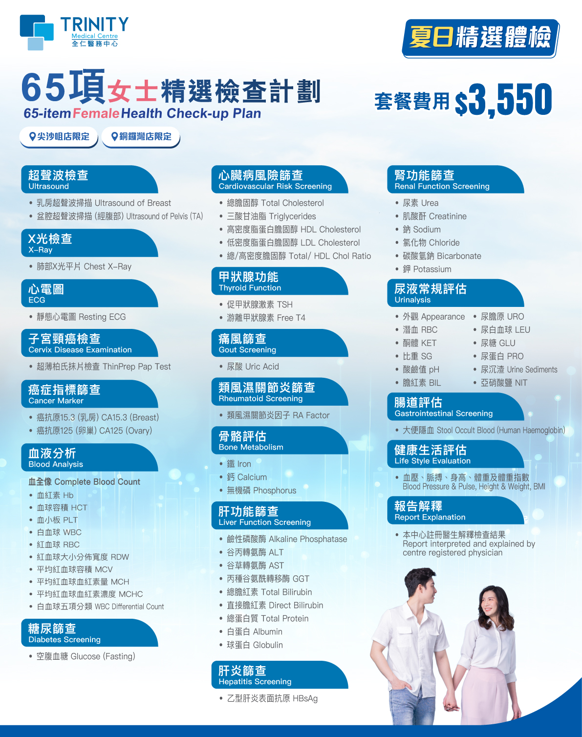 【夏日精選】65項精選檢查計劃 【夏日精選】65項精選檢查計劃