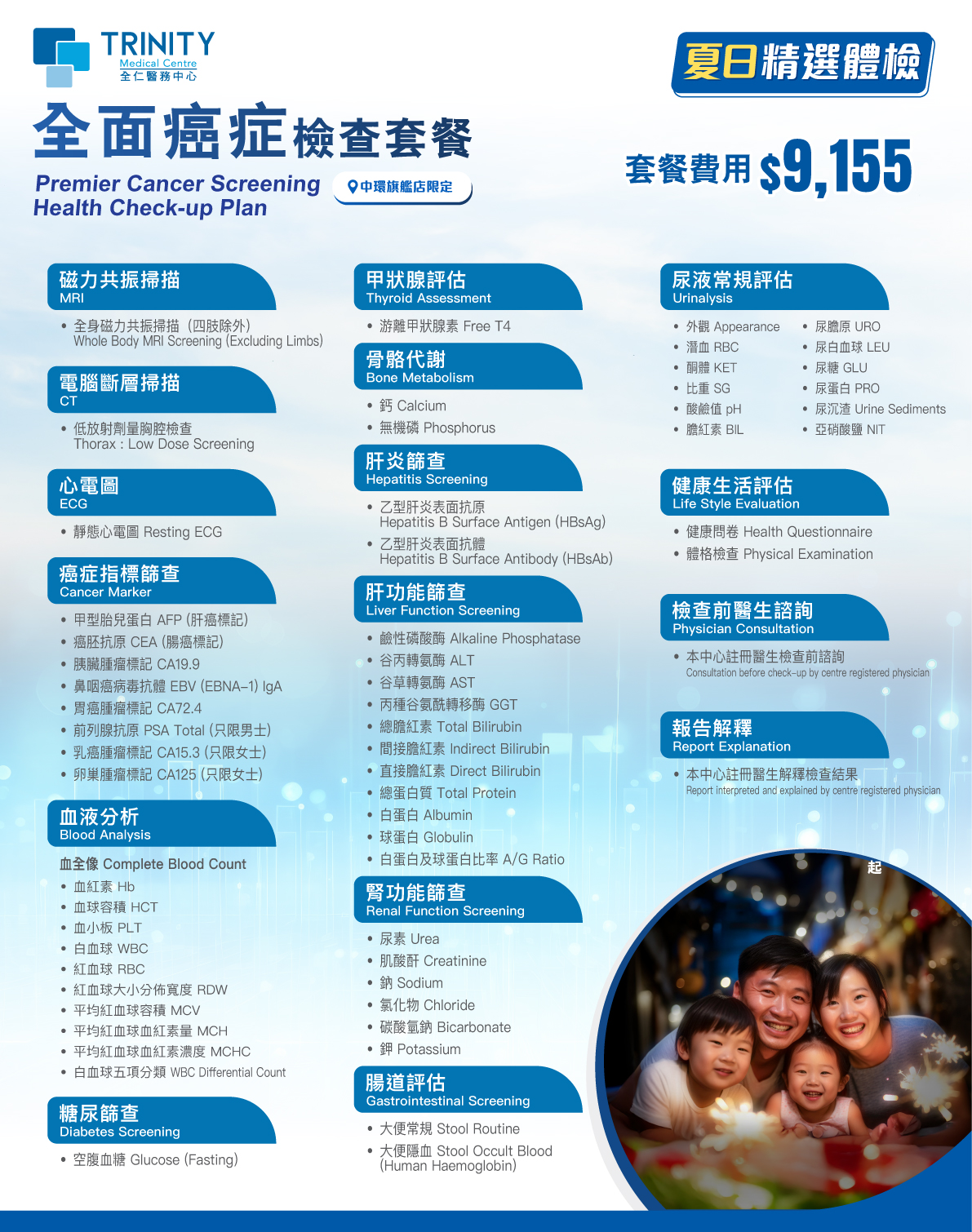 【夏日精選】全面癌症檢查套餐