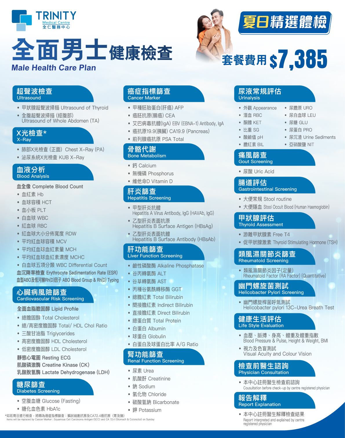 【Summer Picks】Health Check-up Plan (Men/Women) 【Summer Picks】Health Check-up Plan (Men/Women)