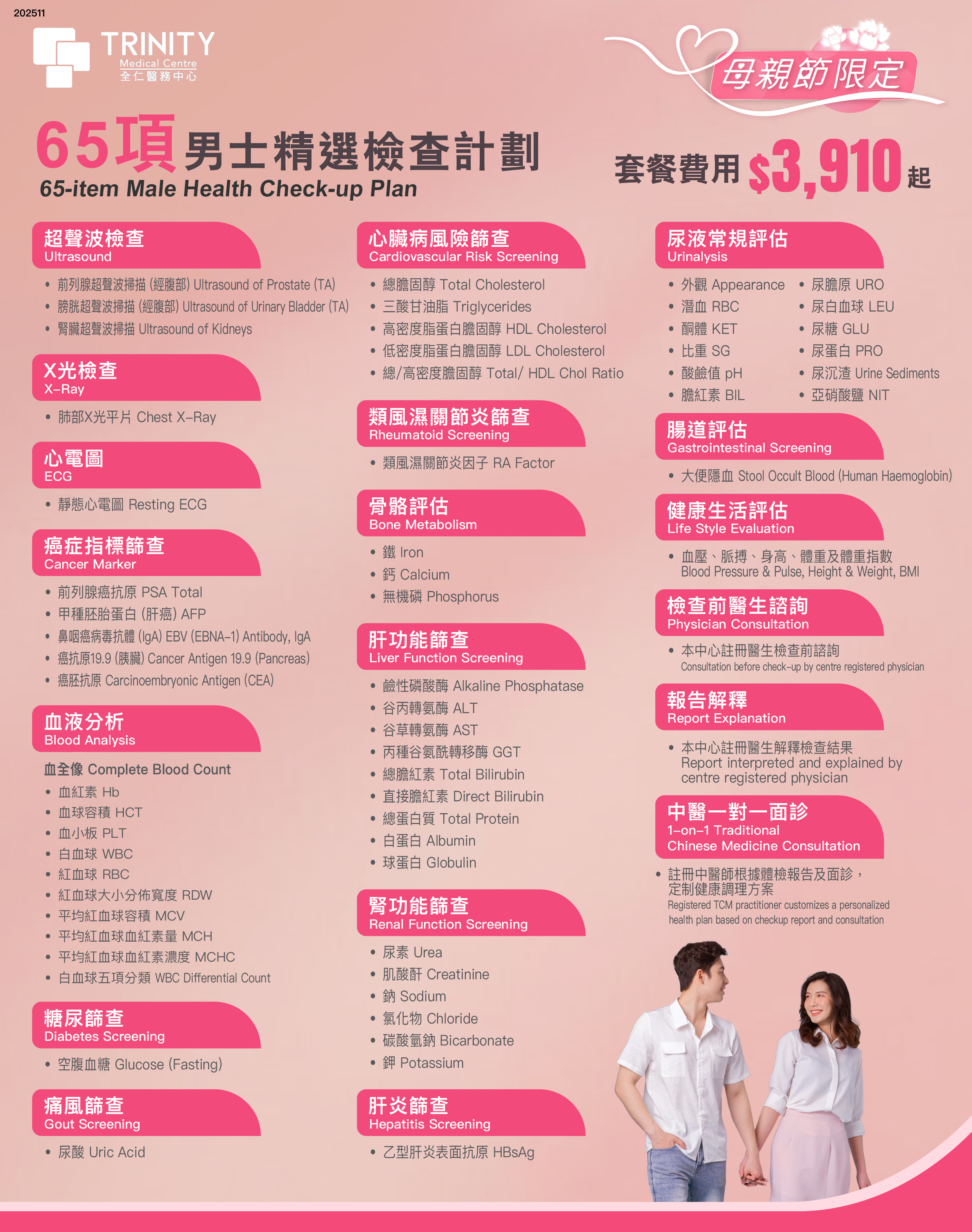 【Mother’s Day Special】65-Item Check-up Plan