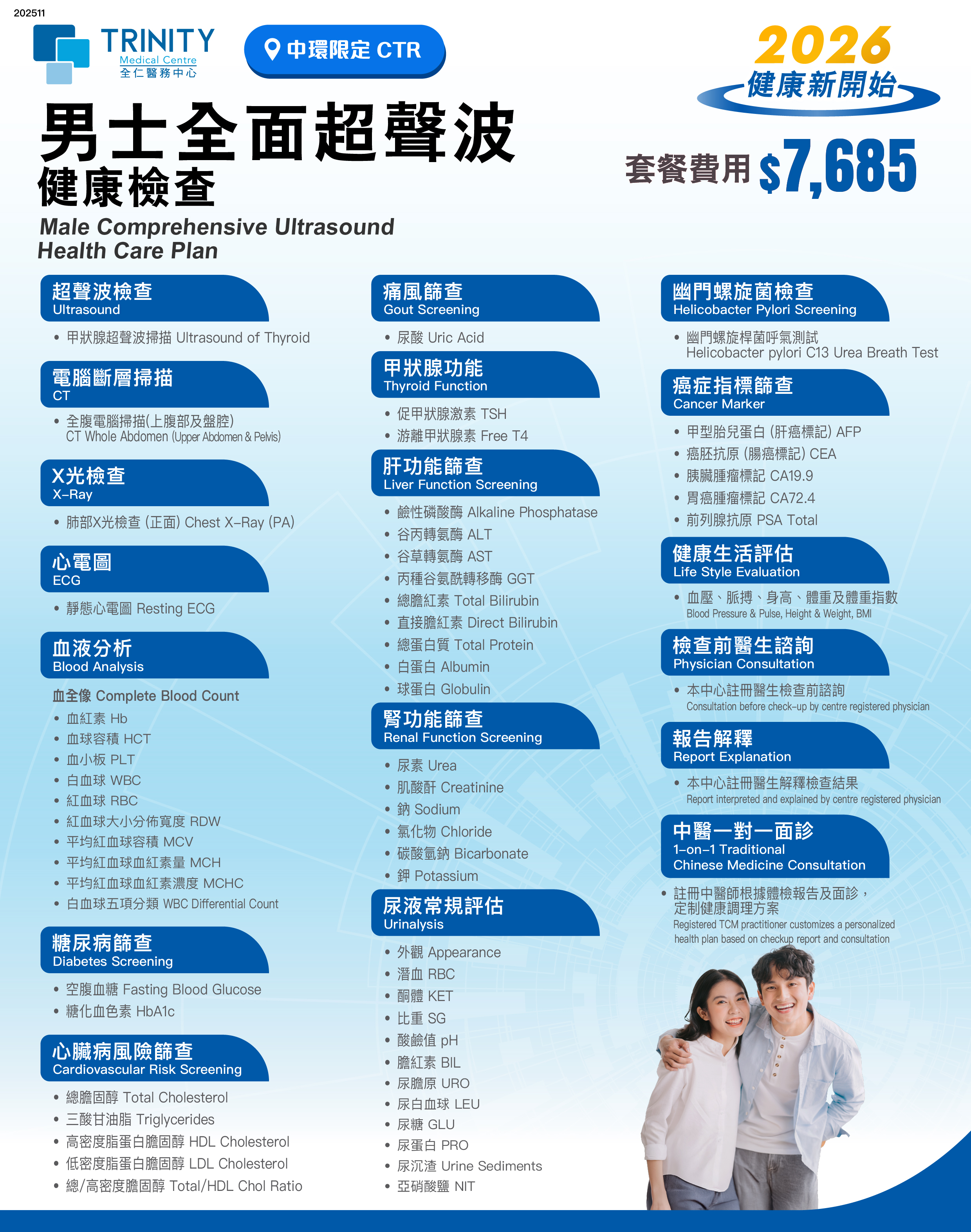 【2026 精選】全面超聲波健康檢查 (女士/男士)