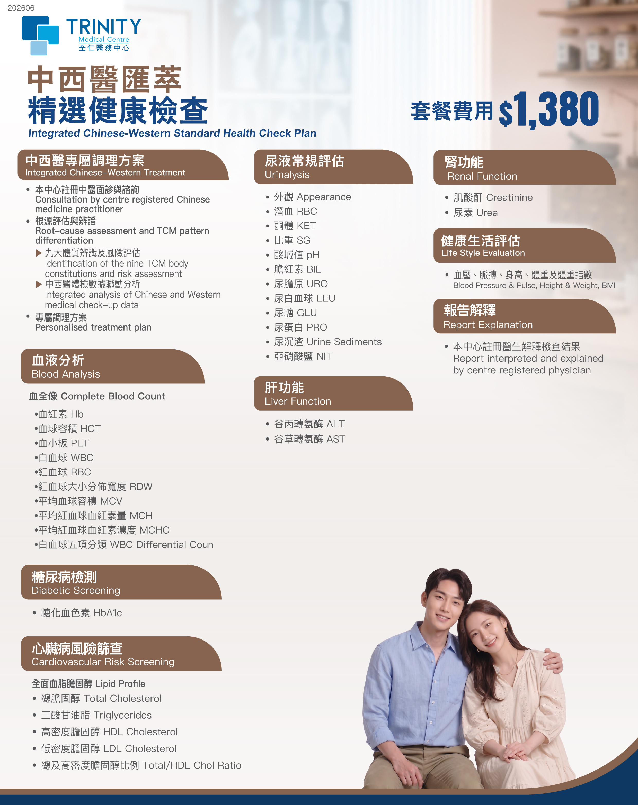 Integrated Chinese-Western Standard Health Check Plan 中西醫-身體檢查-全仁醫務中心